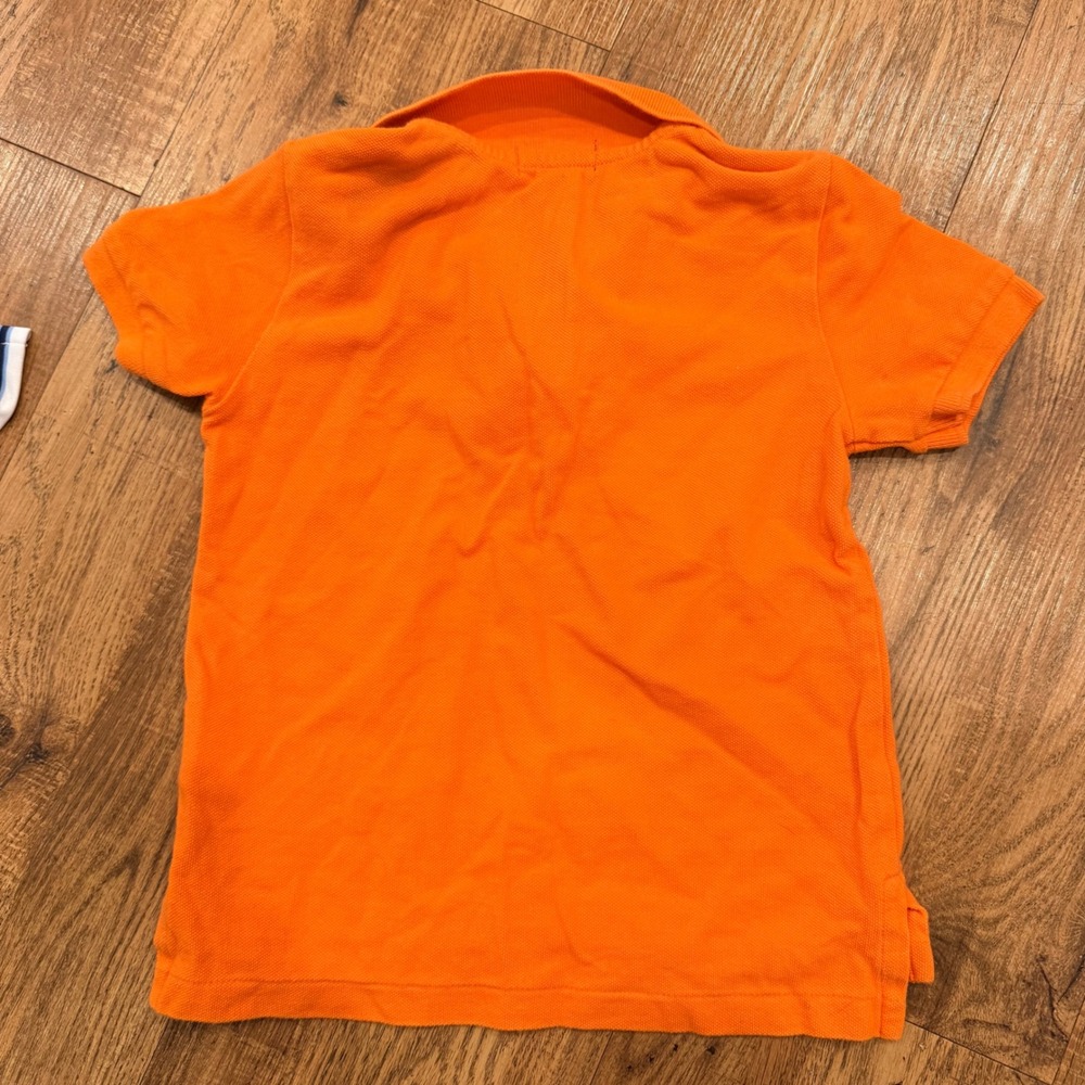 Polo Ralph Lauren Kids Shirts Bundle 5pc Size 4T Orange White Striped Polos Tees - Picture 4 of 16